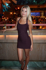 Bandage Halter Neck Mini Dress