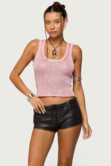 Eleora Sequin Knit Tank Top