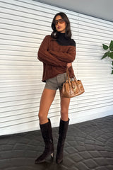 Inga Oversized Cable Knit Sweater