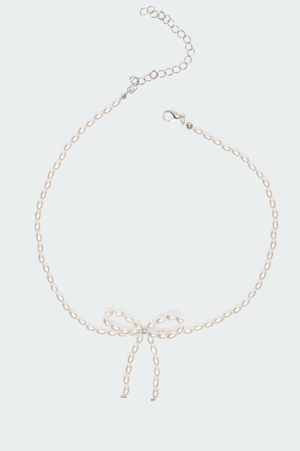 Pearl Bow Necklace