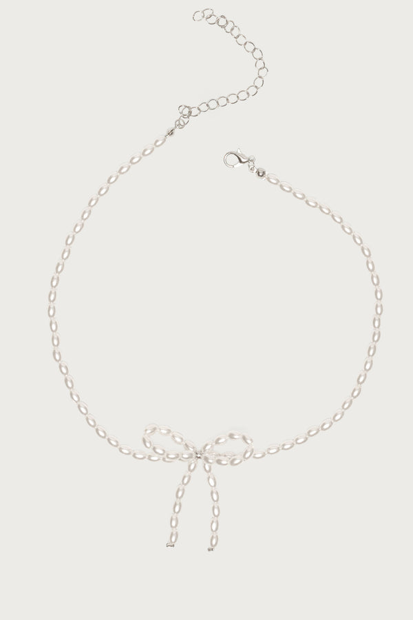 Pearl Bow Necklace view 2