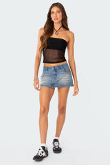 Celestia Sheer Mesh Tube Top