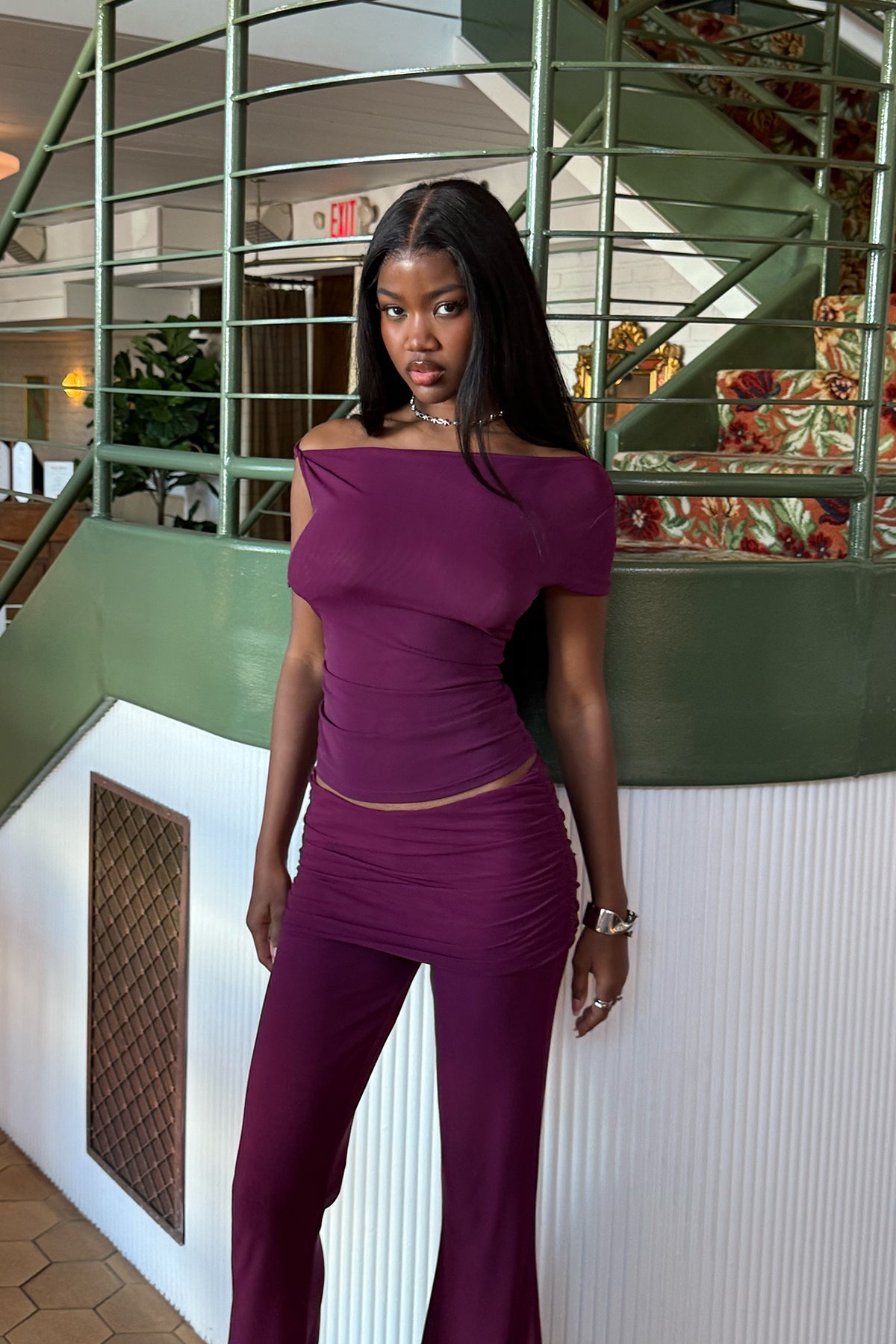 Halli Twisted Off Shoulder Top