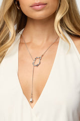 Abstract Pendant Cascading Necklace