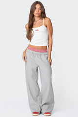 Gingham Boxer Detail Joggers