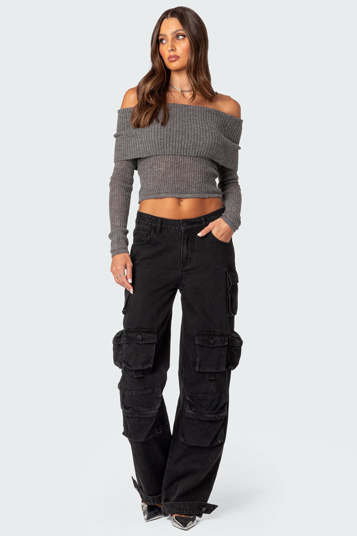 Lili Fold Over Knit Top