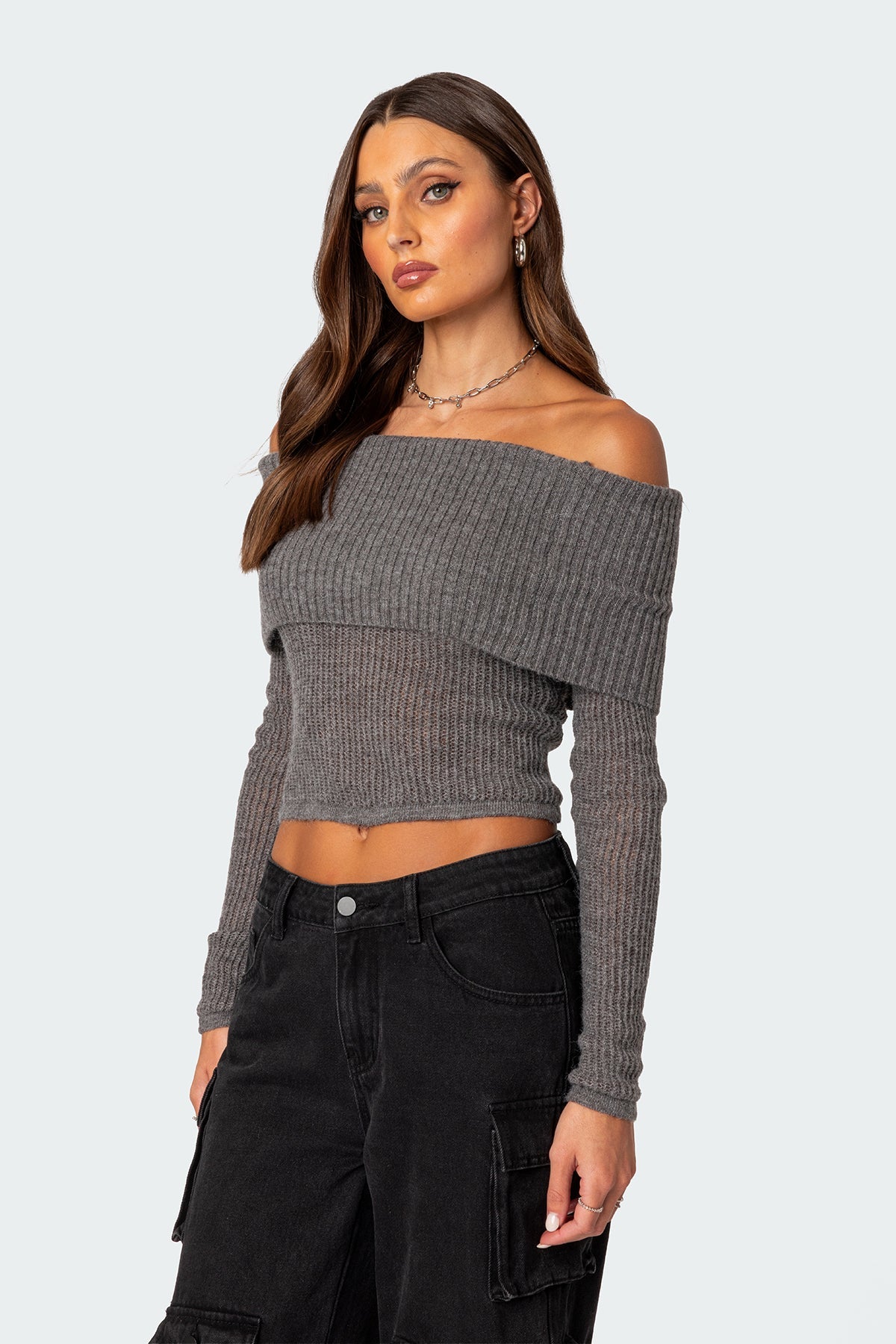 Lili Fold Over Knit Top