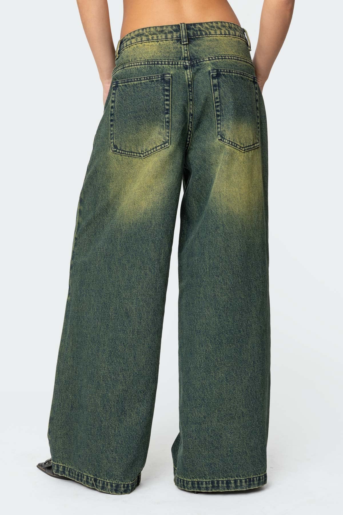 Shawn Washed Low Rise Baggy Jeans