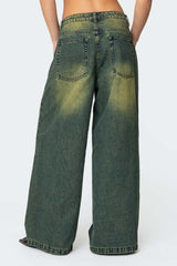 Shawn Washed Low Rise Baggy Jeans