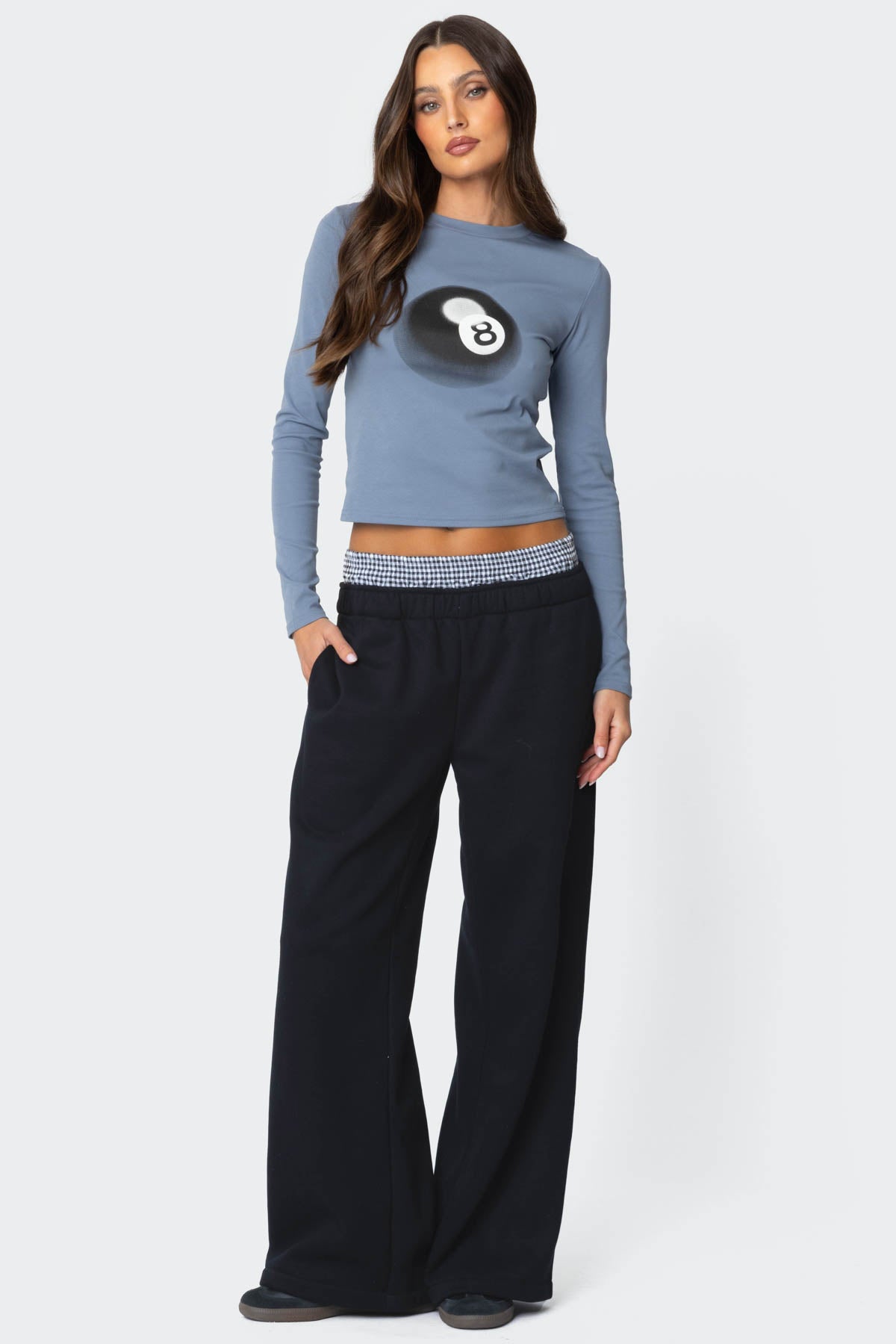 Gingham Boxer Detail Joggers