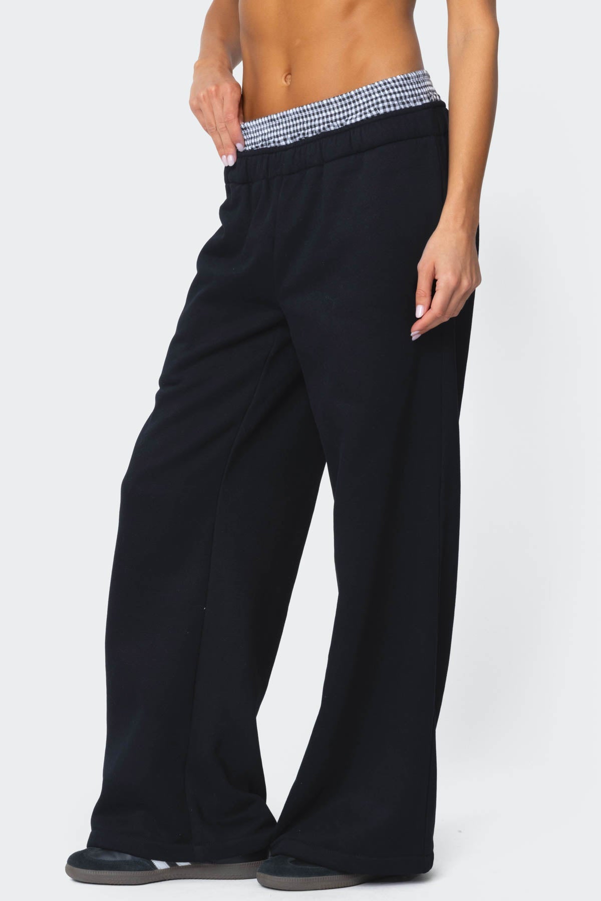 Gingham Boxer Detail Joggers