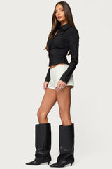 Amelie Lace Up Button Up Shirt