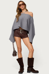 Sharla Off Shoulder Poncho Sweater