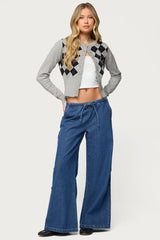 Vicky Tie Waist Low Rise Baggy Jeans