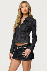 Ilia Polka Dot Button Up Shirt