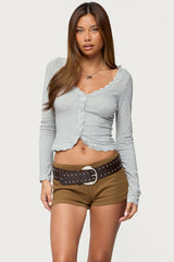 Gayle Lacey V Neck Long Sleeve Top