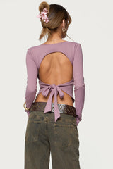 Polly Lacey Tie Back Top