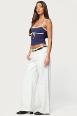 Rhoda Contrast Polka Dot Tank Top