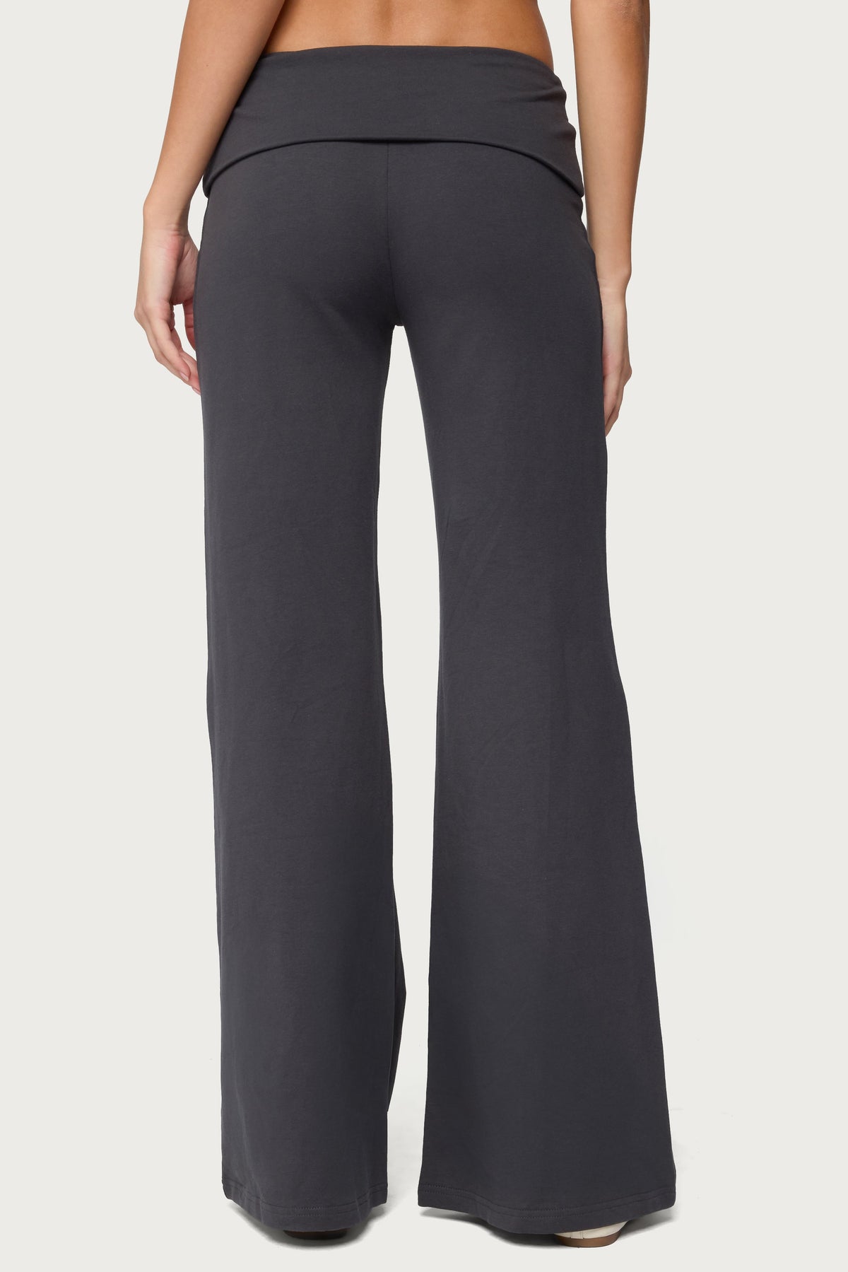 Wide Leg Foldover Trousers