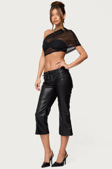 Layered Bandaeu Sheer Mesh Top