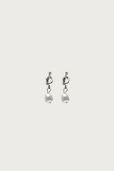 Knotted Pearl Charm Earrings