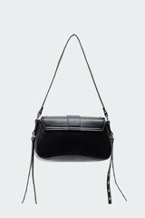 Stud & Buckle Faux Leather Bag