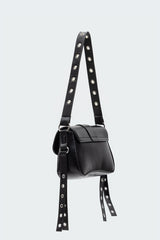 Stud & Buckle Faux Leather Bag
