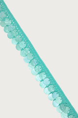Iridescent Disk Crochet Tie Belt