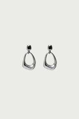 Abstract Oval Dangle Earrings