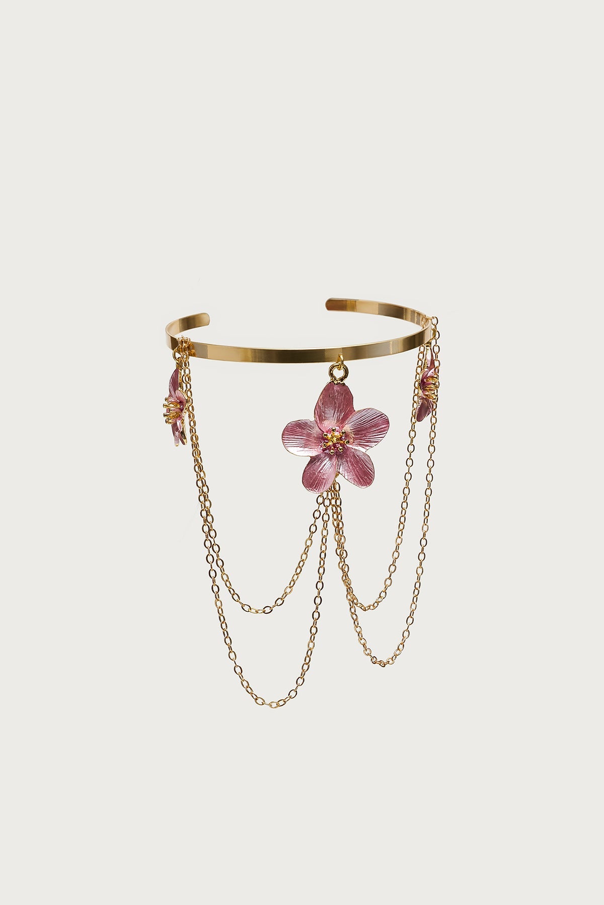 Tropical Flower Chain Arm Cuff