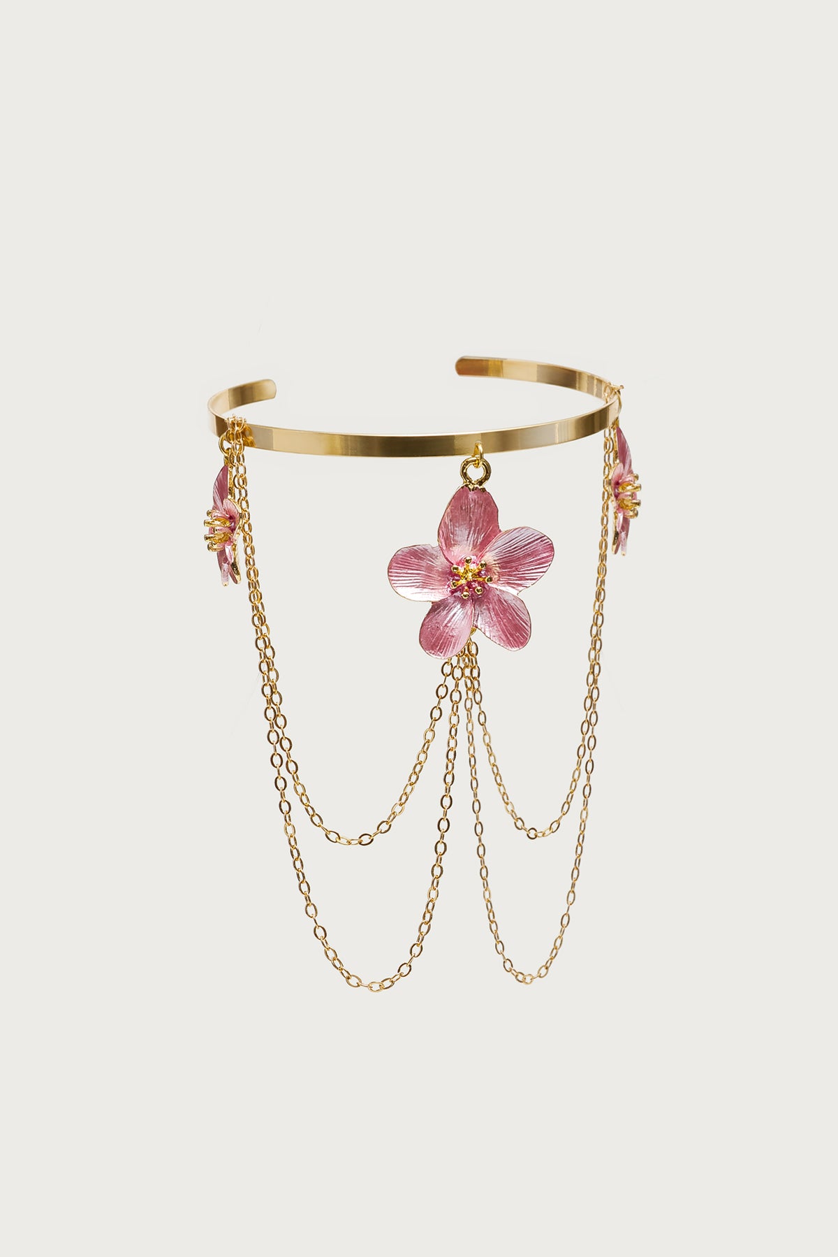 Tropical Flower Chain Arm Cuff