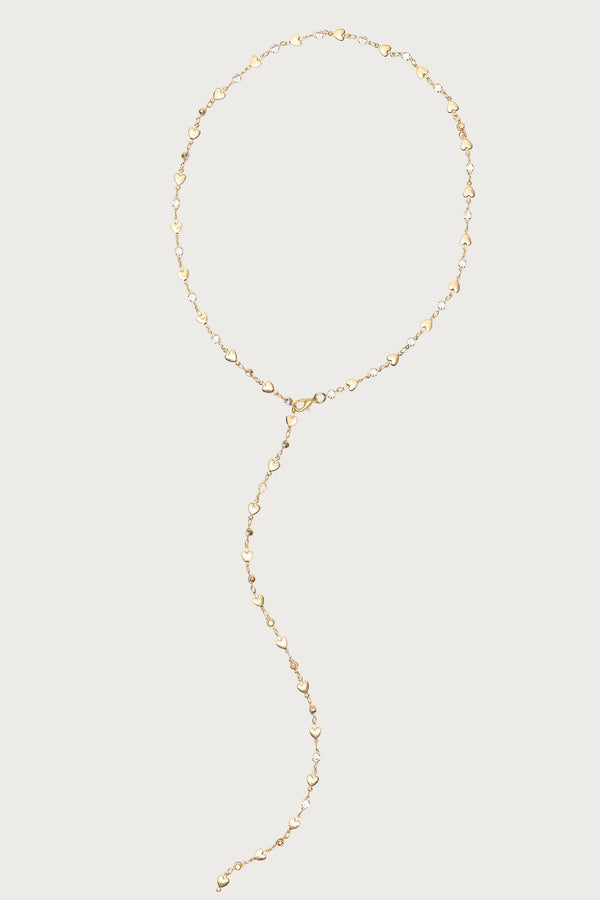 Heart & Diamond Cascading Necklace