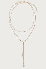 Faux Pearl Cascading Necklace Set