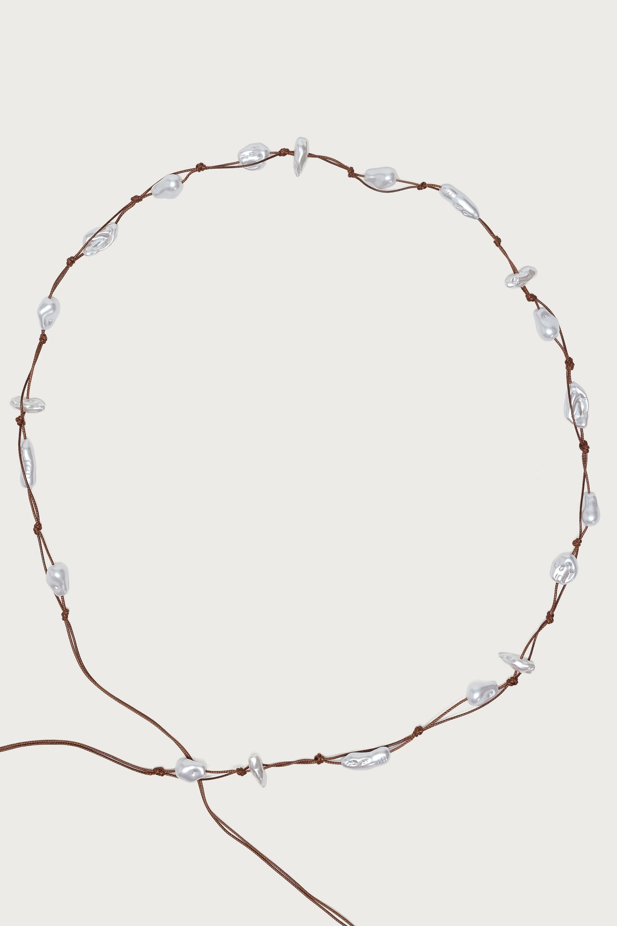 Faux Pearl Cord Belt