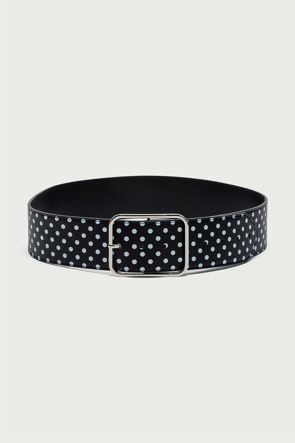 Chunky Polka Dot Faux Leather Belt
