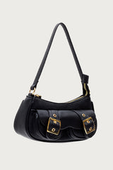Zinnia Faux Leather Buckle Bag