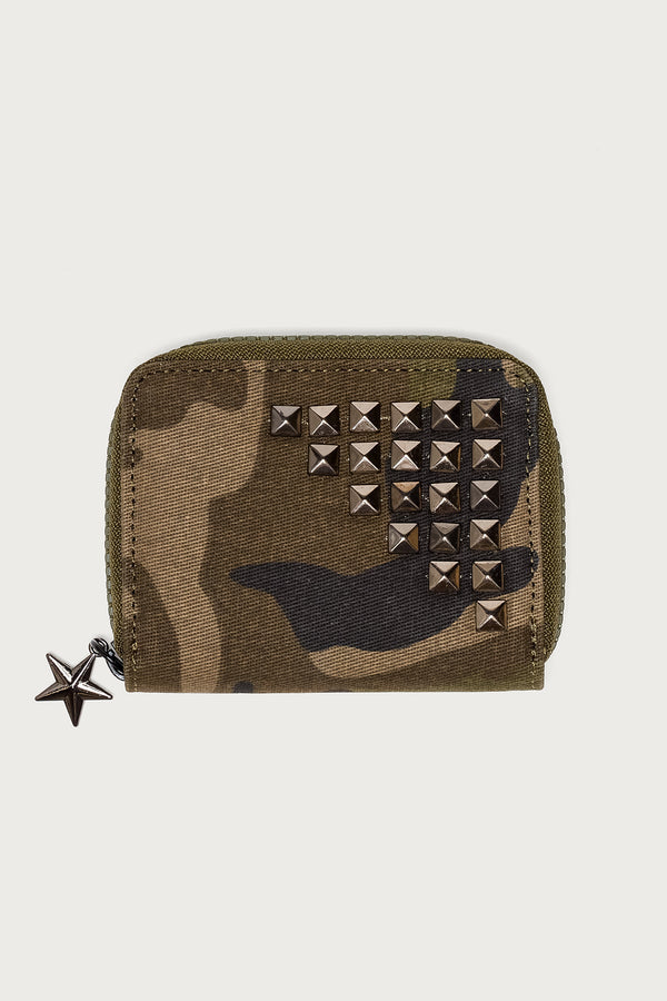 Studded Camo Wallet