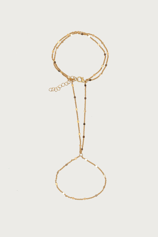 Dainty Disc Hand Chain