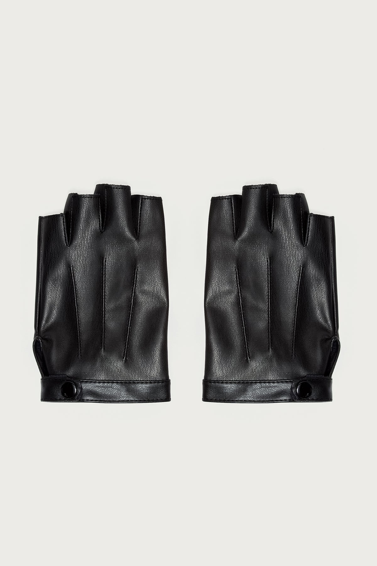 Biker Babe Faux Leather Fingerless Gloves