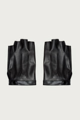 Biker Babe Faux Leather Fingerless Gloves