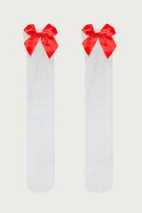 Sweetheart Bow Knee High Socks