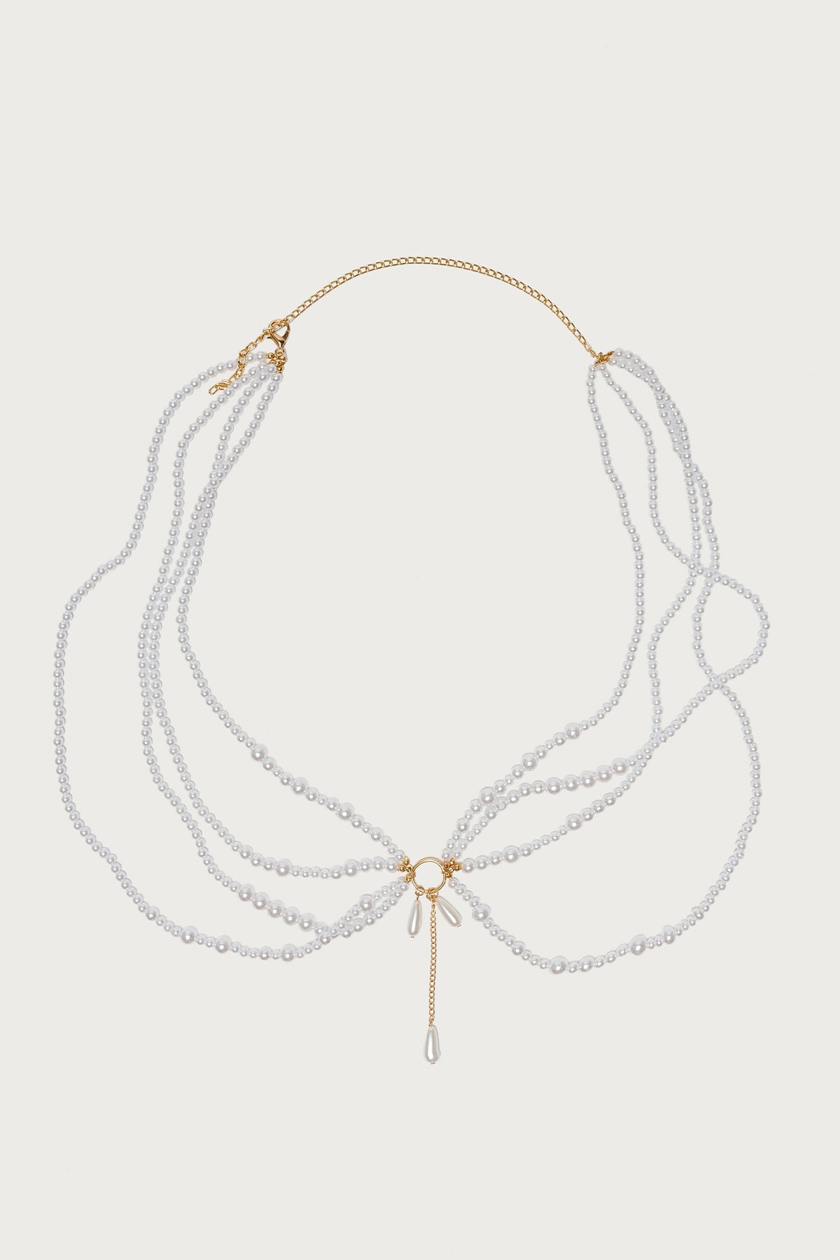 Layered Pearly Belly Chain