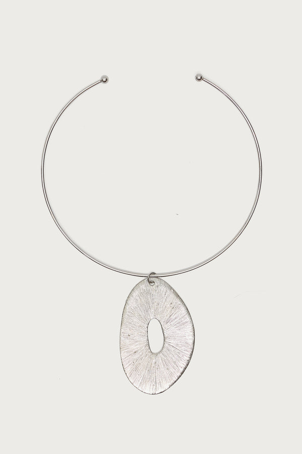 Abstract Pendant Cuff Necklace