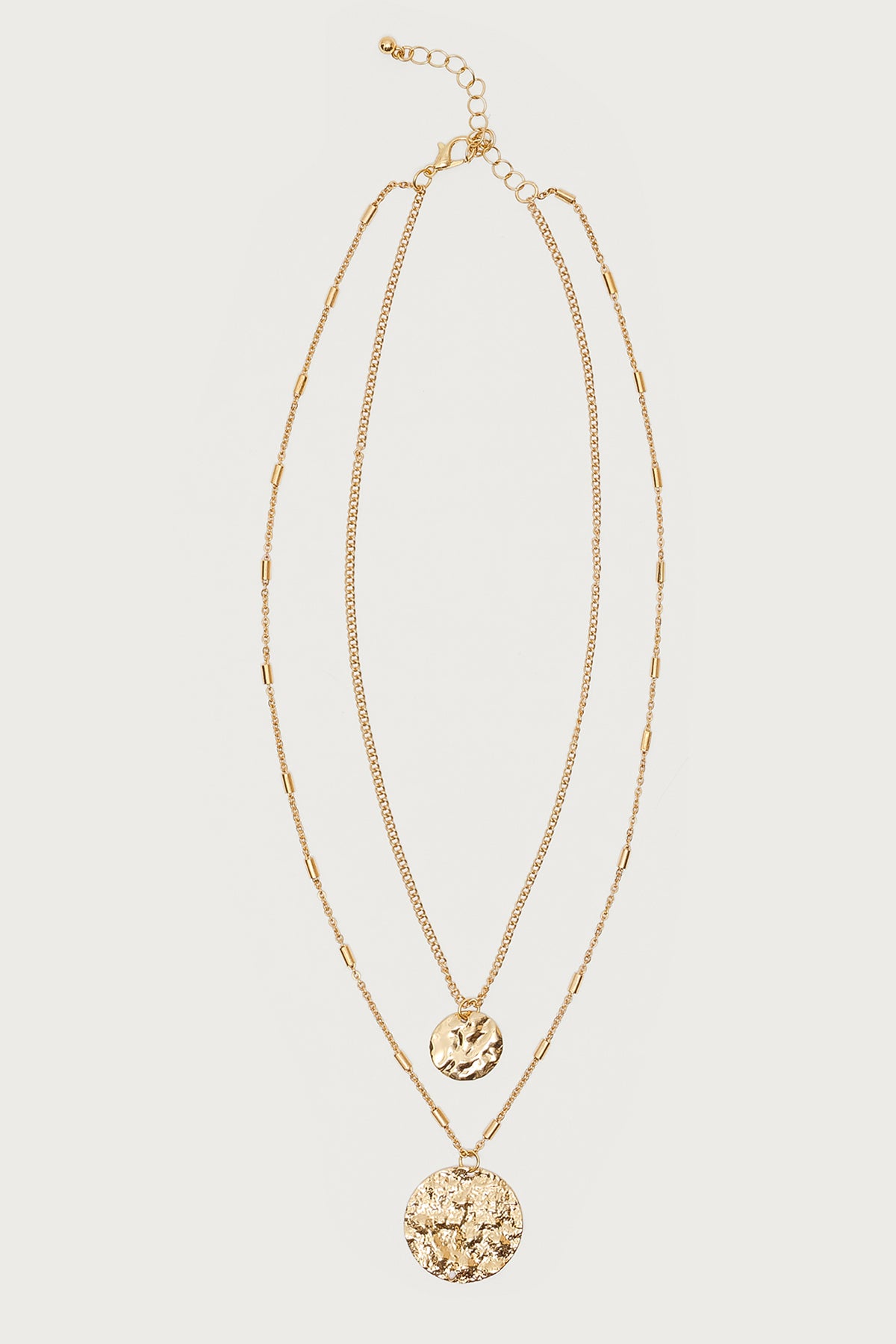 Textured Duo Layered Necklace