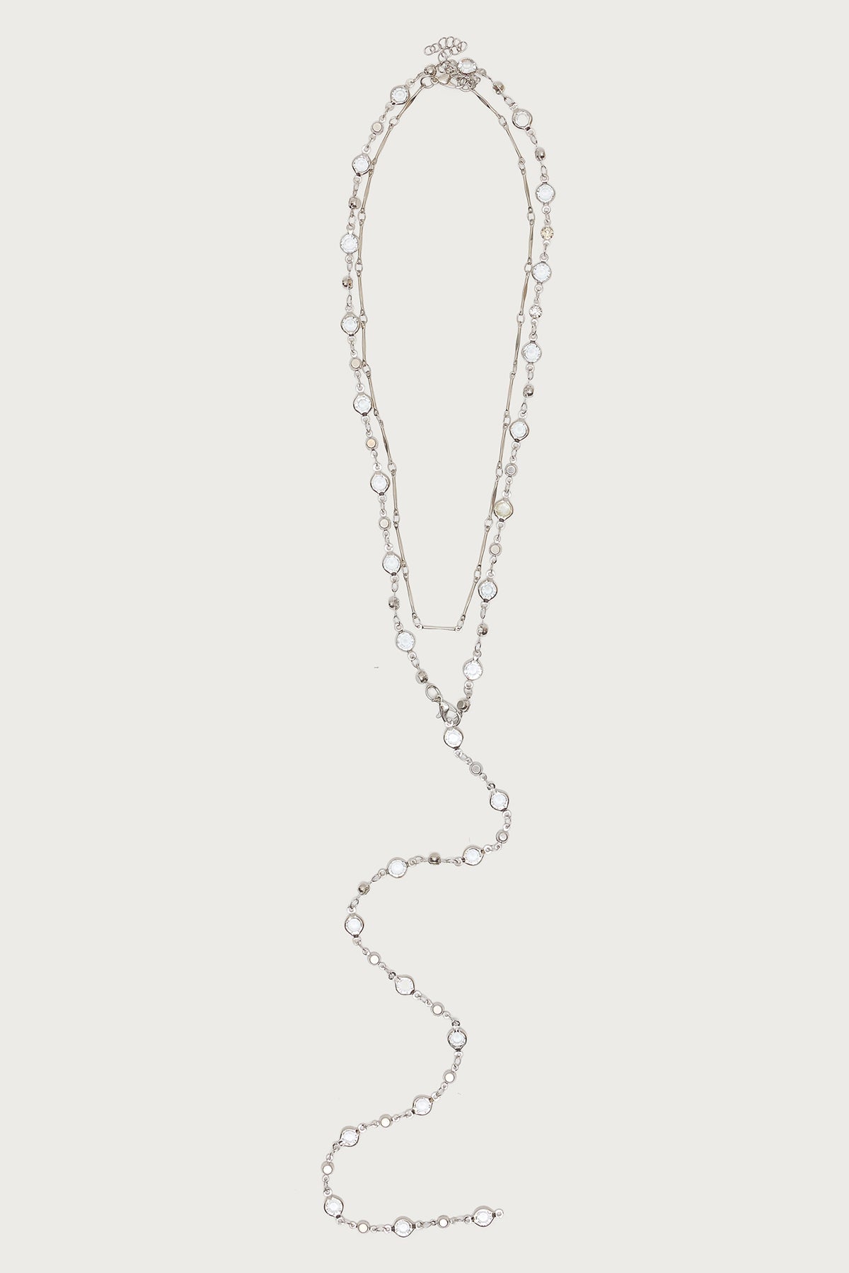 Faux Crystal Cascading Necklace Set