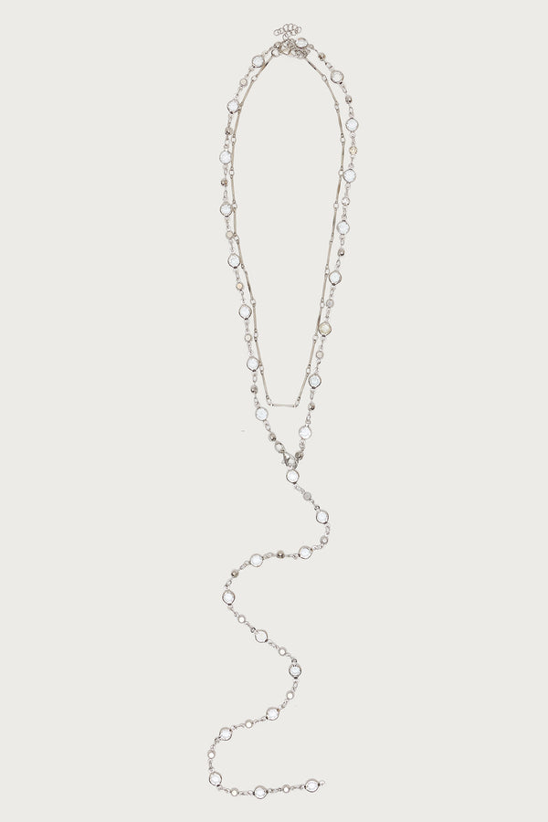 Faux Crystal Cascading Necklace Set