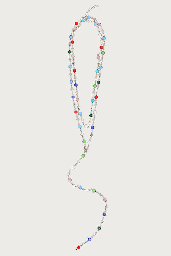 Cascading Gemstone Necklace Set