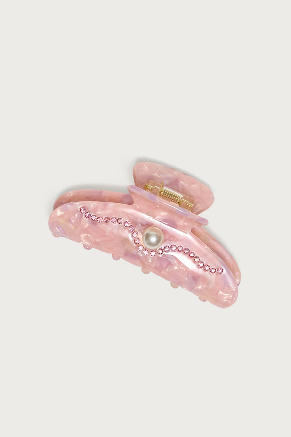 Rhinestone Pearl Claw Clip view 2