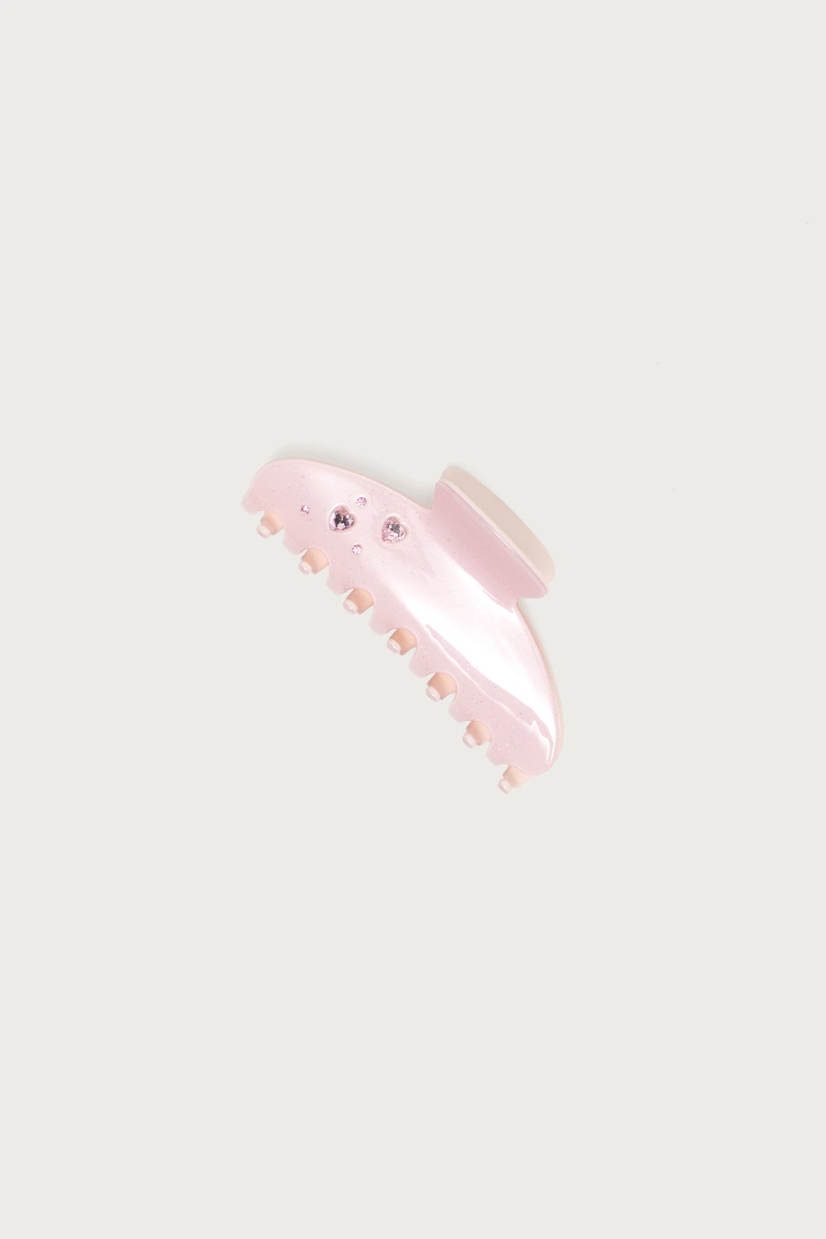 Heart Rhinestones Claw Clip