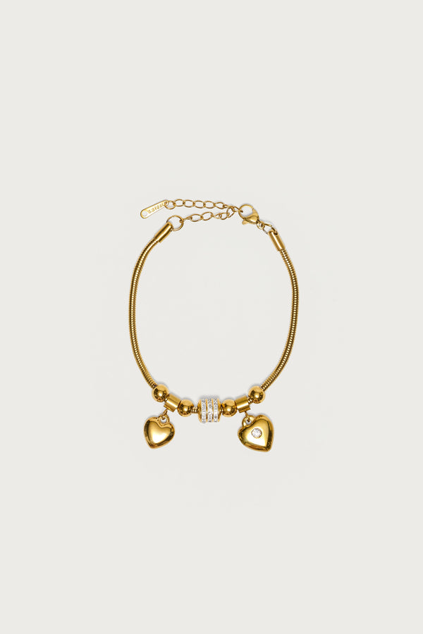 Link Heart Charm Bracelet view 2